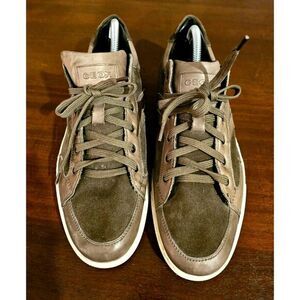 Geox Mens Brown Low Top Lace Up Euro‎ Sneakers Shoes Size 43 US 9
